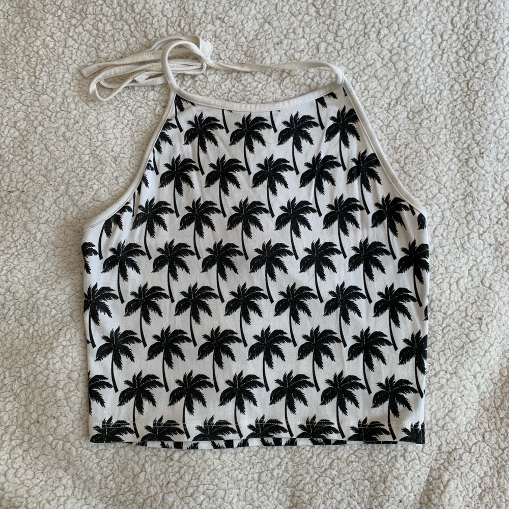 brandy melville palm tree halter top